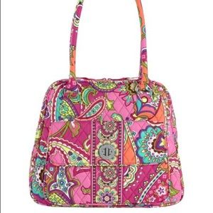 NWT Vera Bradley Pink Swirls Turn-lock Satchel